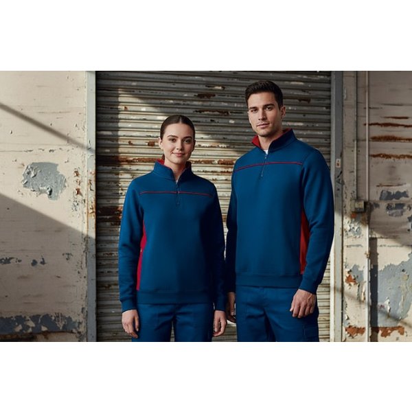 Felpa mezza zip THUNDER Val | 65% POL+COT | 300 g/m² personalizzata con stampa o ricamo