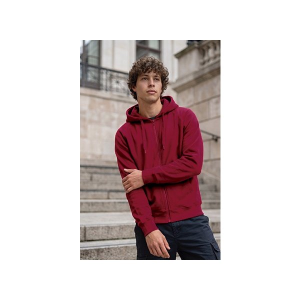 Felpa Zip e cappuccio RIDE Val | 65%Pol+35%Cot | 325 g/m2 personalizzata con stampa o ricamo