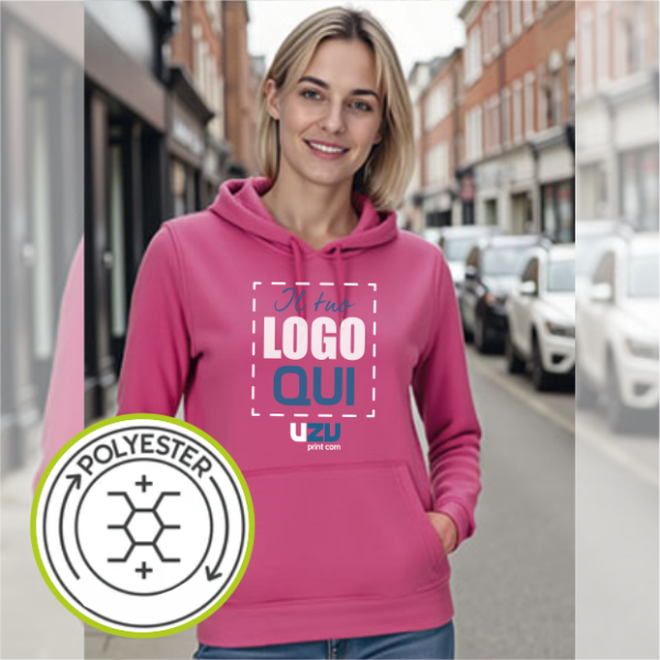 Felpa cappuccio TOBAGO Val | 100%Pol | 280 g/m2 personalizzata con stampa o ricamo