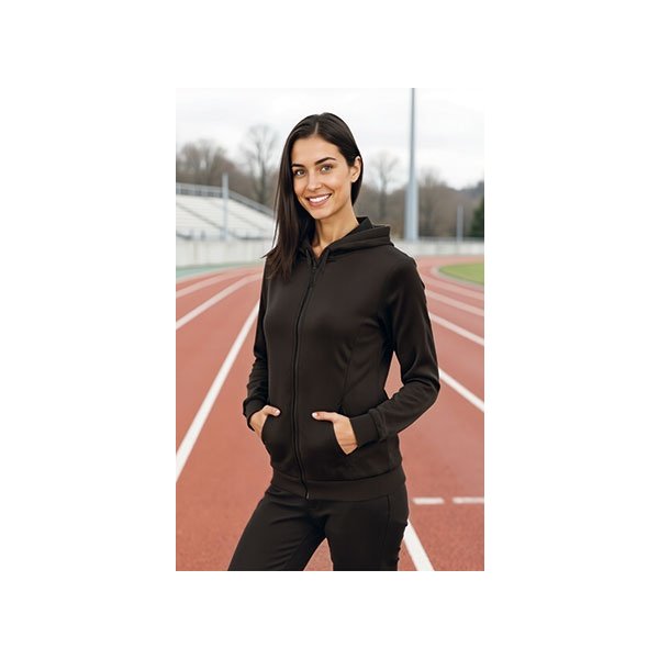 Felpa cappuccio e zip JENNY Val | 100%Pol | 260 g/m2 Personalizzata con stampa o ricamo