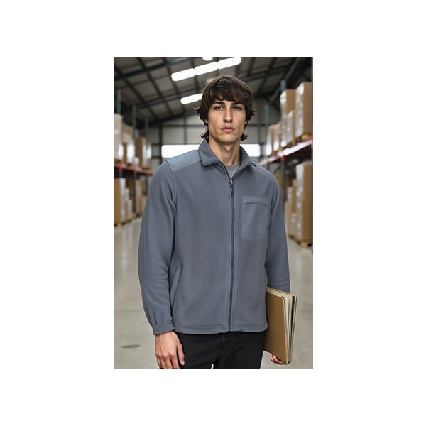 Giacca pile BASSET Val | 100%Pol | 300 g/m2 personalizzata con stampa o ricamo