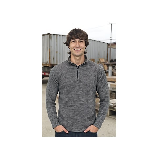 Maglione pile mezza zip IDAHO Val |100%POL | 200 g/m2 personalizzato con stampa o ricamo