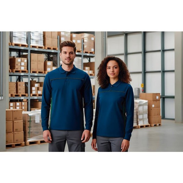 Polo manica lunga THUNDER Val | 50%Pol+50%Cot | 220 g/m2 personalizzata con stampa o ricamo