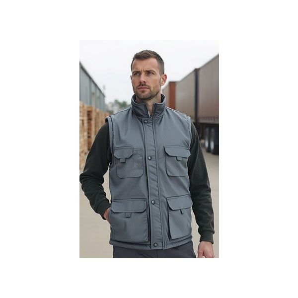 Gilet da lavoro multitasche TRUMAN Val | POL65%,COT35% | 280 g/m2 personalizzato con stampa o ricamo