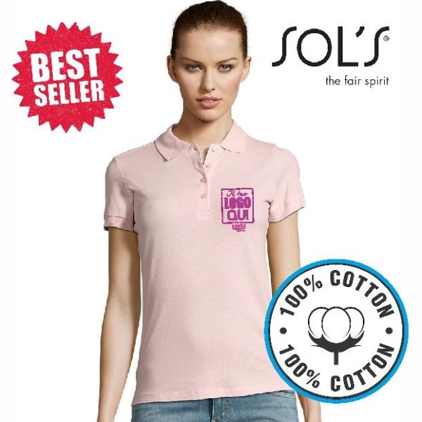 polo donna PASSION | 100% cotone | 170gr personalizzata con stampa o ricamo