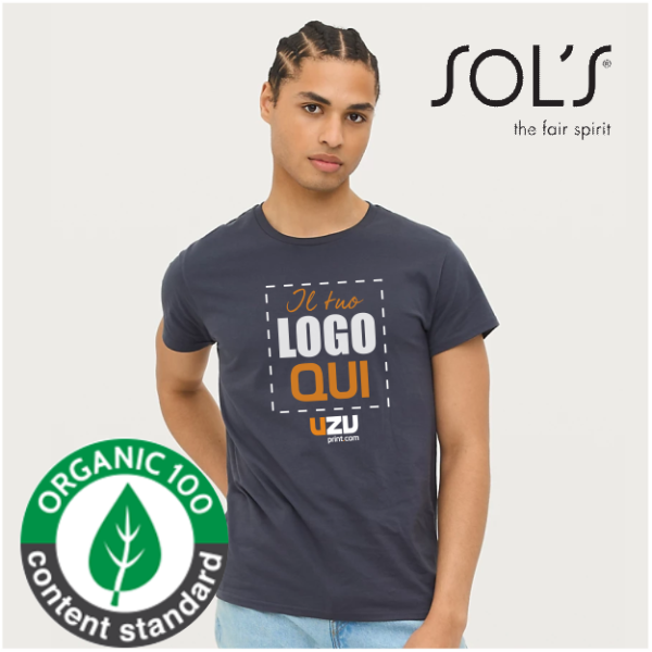 t-shirt biologica Sols CRUSADER | 100% cotone biologico | 150gr