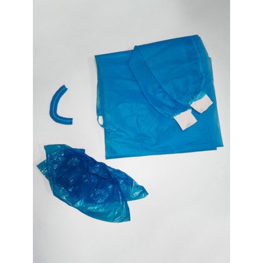 Kit camice classe I TNT + cuffia + calzari cert.CE