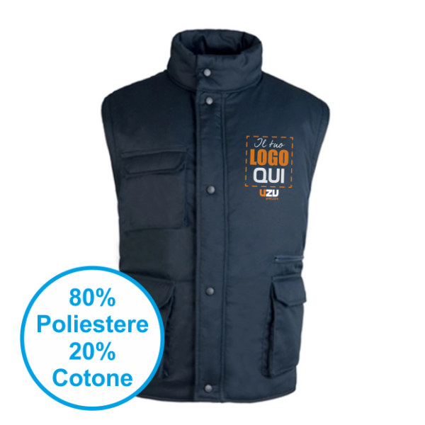 Gilet Imbottito MADRID | 80% pol, 20% cot | personalizzato con stampa o ricamo
