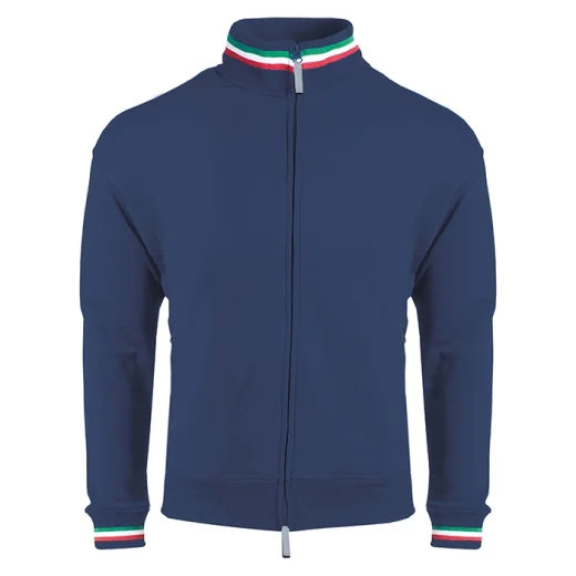 Felpa Zip Unisex Italia TRICOLORE NAKOTA