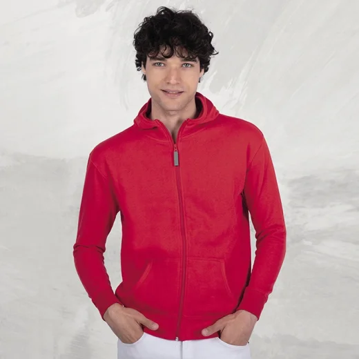 Immagine Felpa Cappuccio e Zip STADIUM NAKOTA | 60% cot+40% pol | 280 gr personalizzata con stampa o ricamo