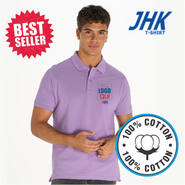 Polo JHK Uomo | Materiale: 100% Cotone | Peso: 210 gr/m2