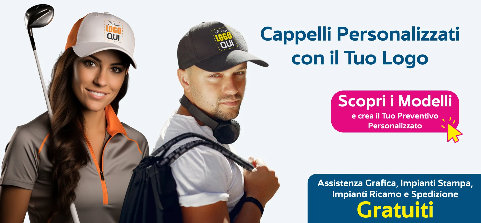 Cappellini Personalizzati con Ricamo o Stampa
